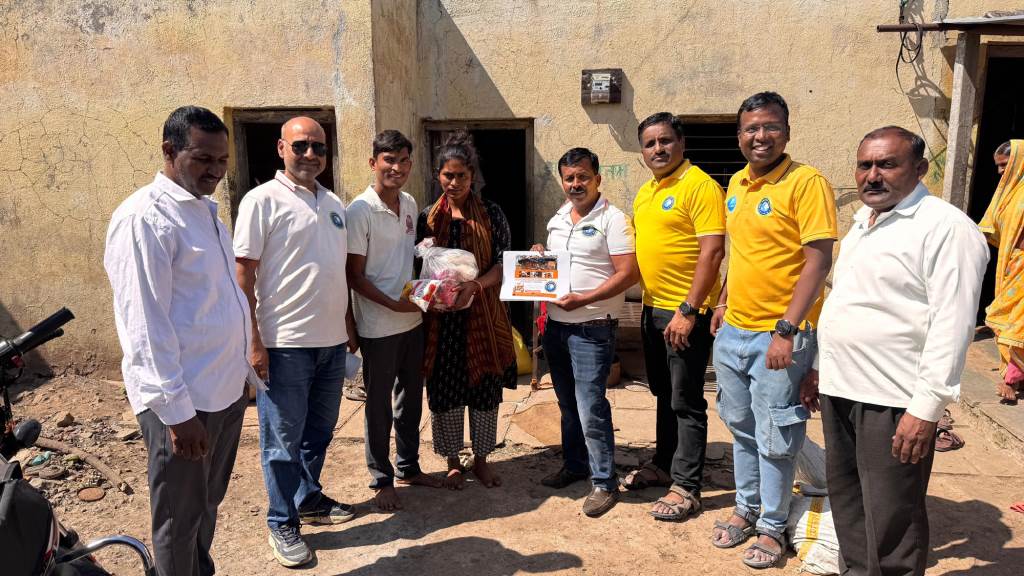 Indo Athletics Society helped 350 families for the flood victims of Marathwada
